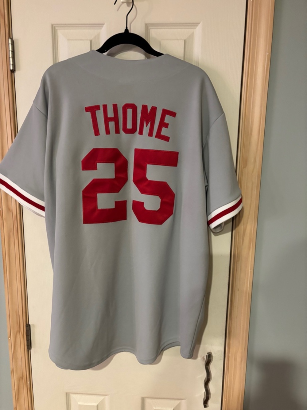 VINTAGE MAJESTIC PHILADELPHIA PHILLIES BASEBALL JERSEY SIZE XXL JIM THOME #25